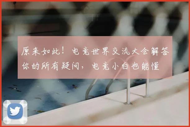 原来如此！电竞世界交流大会解答你的所有疑问，电竞小白也能懂